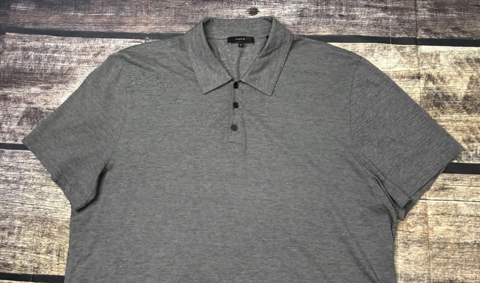 Vince Vince Polo Shirt Mens XL Pima Cotton Gray Short Sleeve Size US XL / EU 56 / 4 - 4 Thumbnail