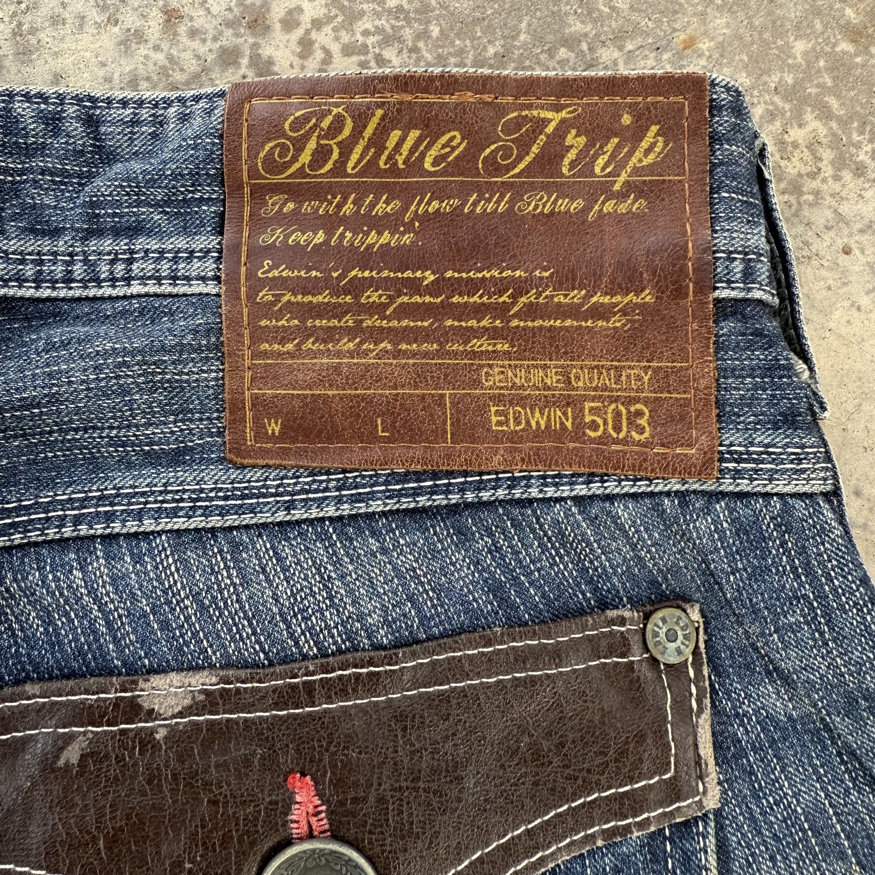 Edwin VINTAGE EDWIN BLUE TRIP FADED JEAN DENIM PANTS Size US 35 - 13 Thumbnail