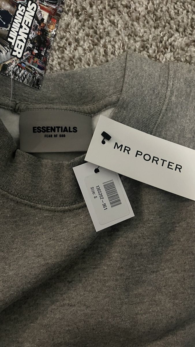 Essentials FOG Essentials Core Collection Crew Dark Heather Oatmeal S Size US S / EU 44-46 / 1 - 2 Thumbnail
