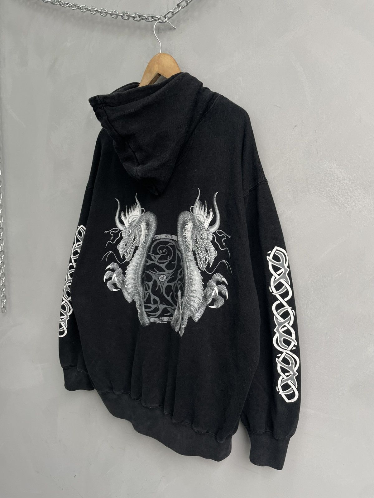 Harley Davidson Flames eagle boxy hoodie 90s harley Davidson style Size US XL / EU 56 / 4 - 7 Thumbnail