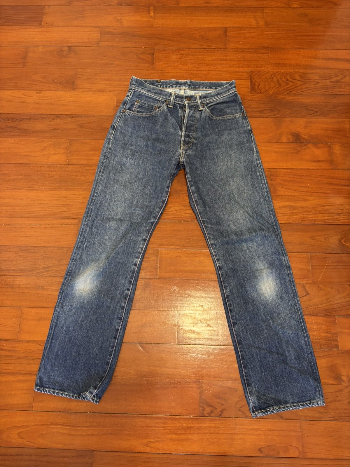 Momotaro Jeans Momotaro Japan Blue/Pink Selvedge Jeans Very Good Condition Size US 29 - 1 Thumbnail
