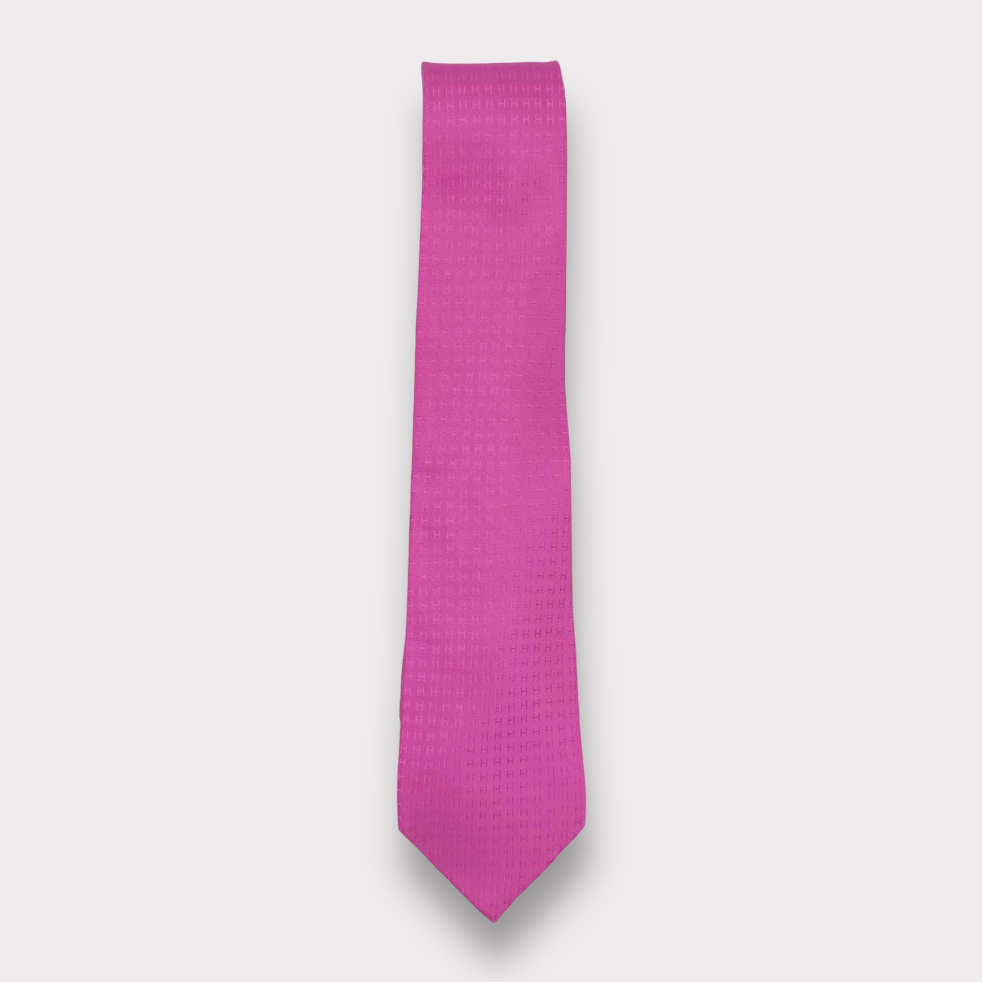 image of Hermes Faconnee H Tie Pink, Men's