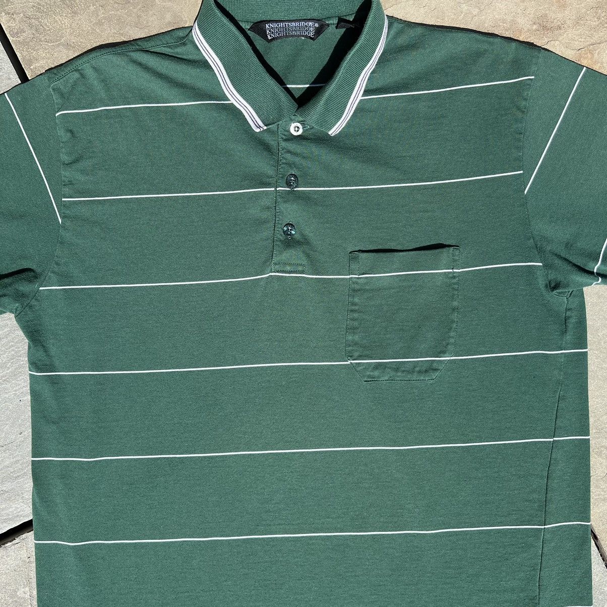 Knightsbridge × Vintage Y2K Green Striped Polo Shirt Size US M / EU 48-50 / 2 - 4 Thumbnail