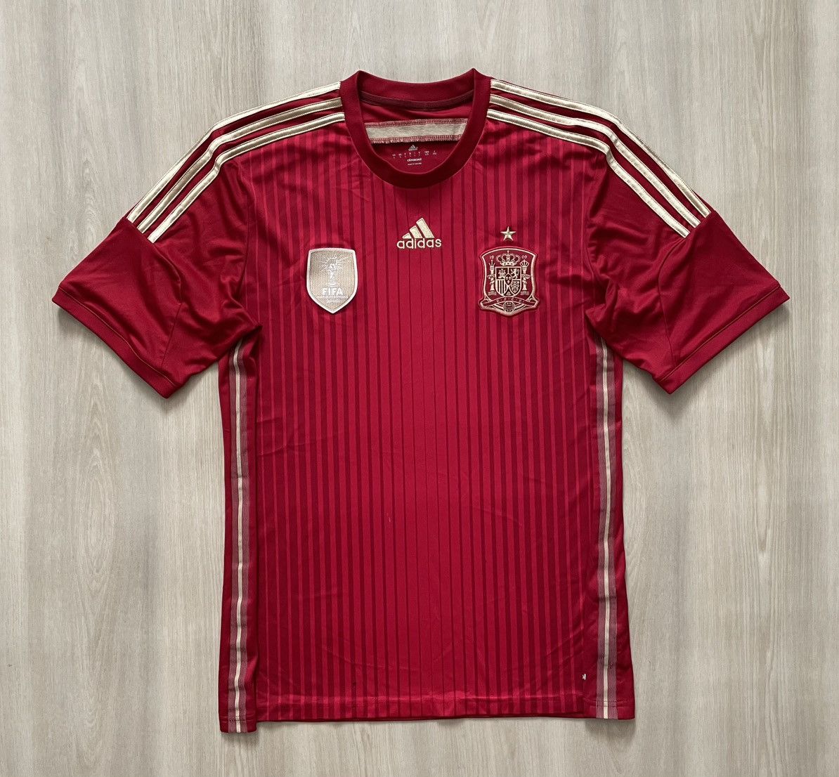 Adidas 2014-15 Spain Team World Cup Home Jersey Adidas Sz L *flaws Size US L / EU 52-54 / 3 - 1 Thumbnail