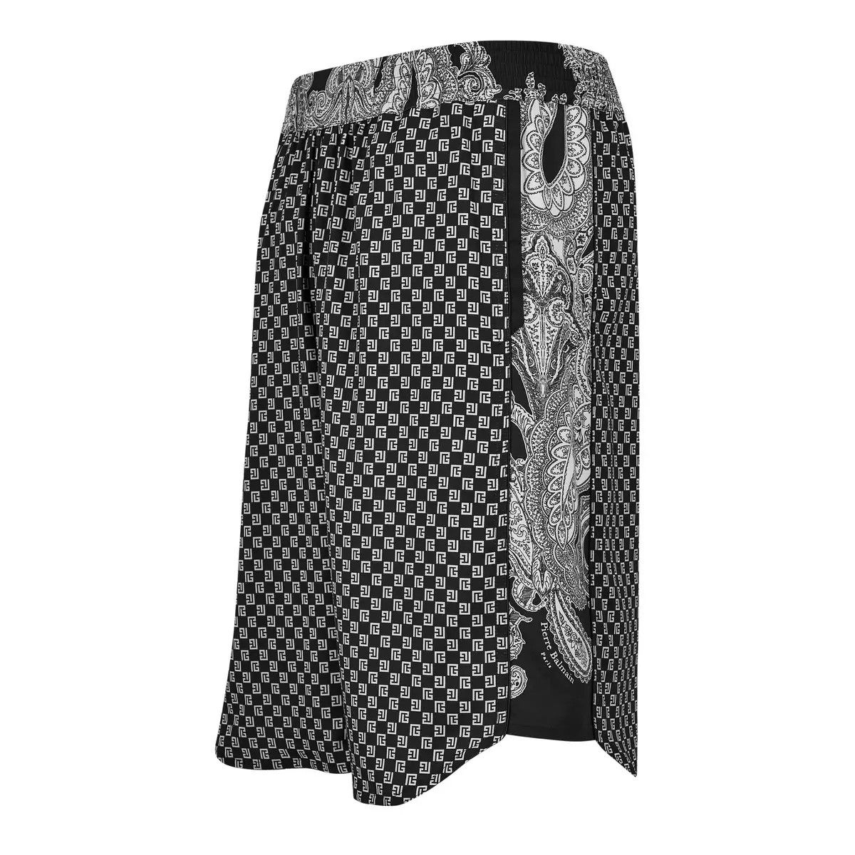 Balmain o1g2r1mq0426 Straight-Leg Monogrammed Poplin Shorts Size US 34 / EU 50 - 7 Thumbnail