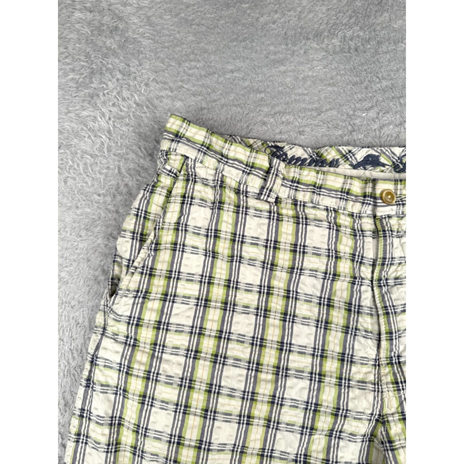Tommy Bahama Tommy Bahama Shorts Men 38 Green Plaid 100% Cotton Woven Beach Vacation 36x9 Mens Size US 38 / EU 54 - 4 Thumbnail