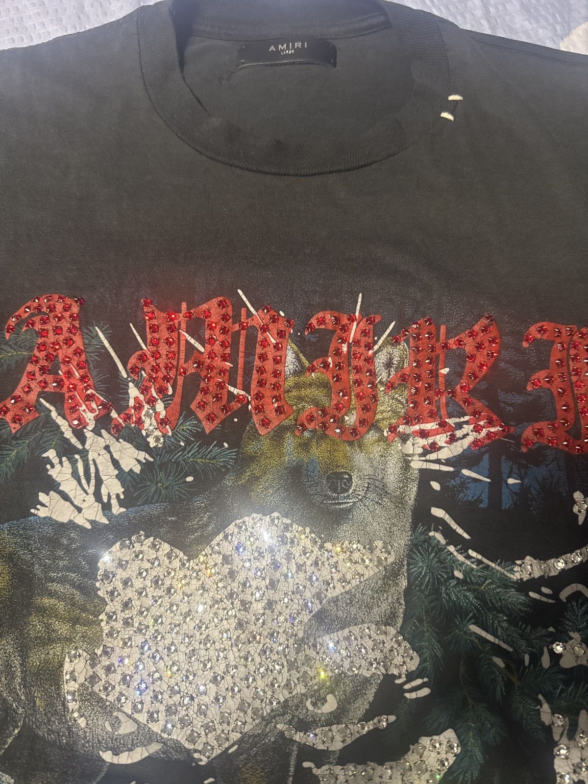 Amiri Amiri RARE LOST BOYS SWAROVSKI WOLF TEE L Size US L / EU 52-54 / 3 - 5 Thumbnail
