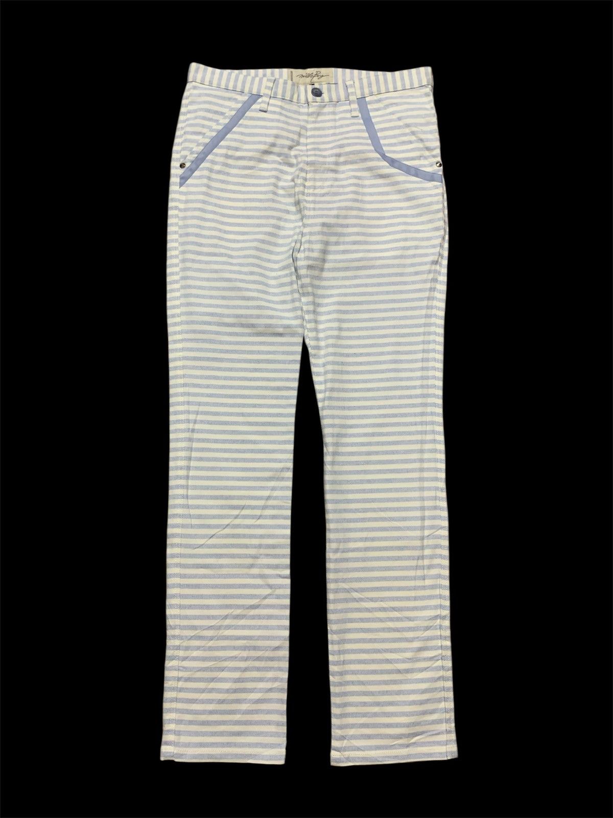 A.F.F.A. MILK BOY Prisoner Stripes Slim Fit Pants Ura-Harajuku Punk Size US 31 - 1 Thumbnail