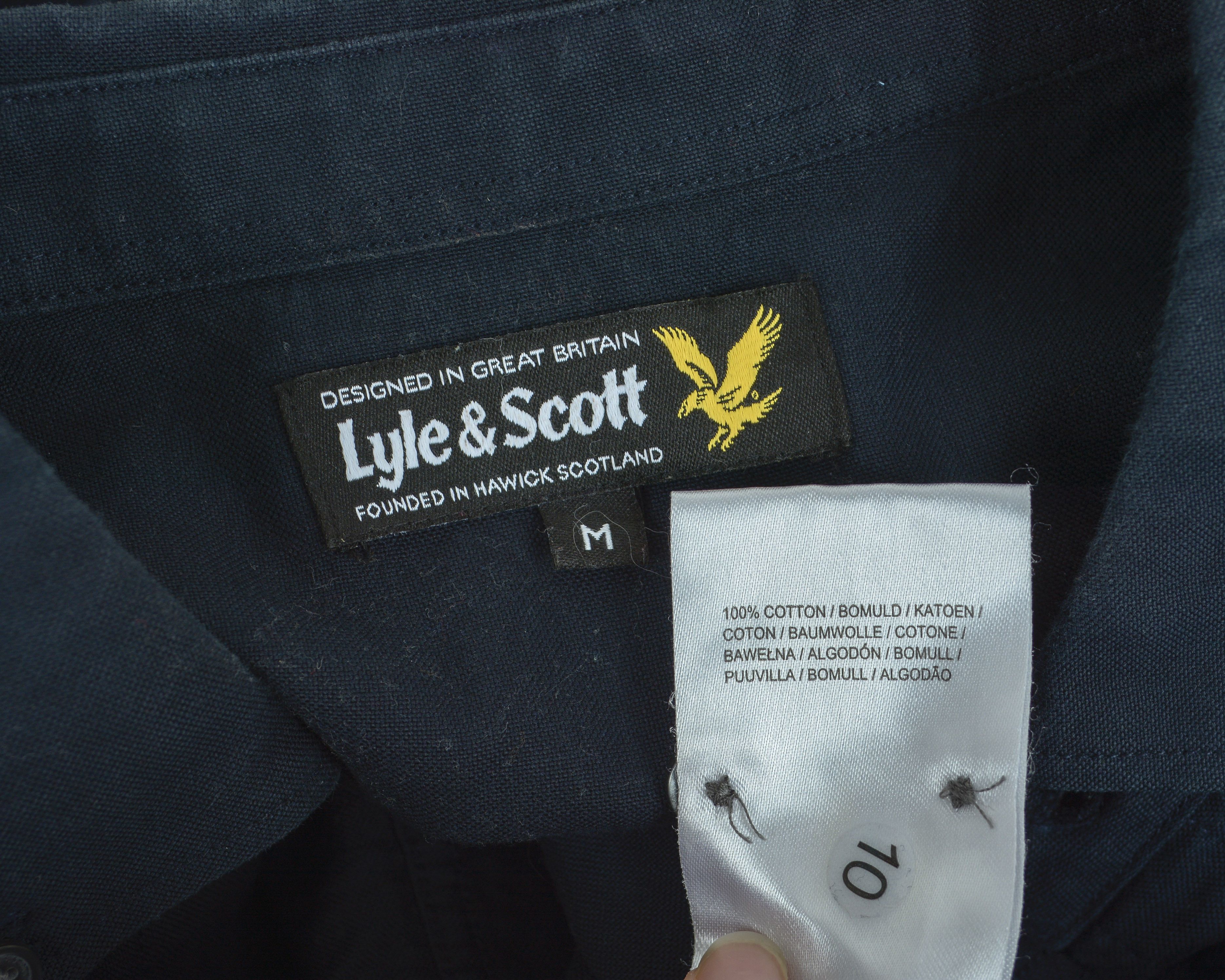 Lyle & Scott Button Up Shirt M Long Sleeved Formal Cotton Navy Blue Top Size US M / EU 48-50 / 2 - 7 Thumbnail