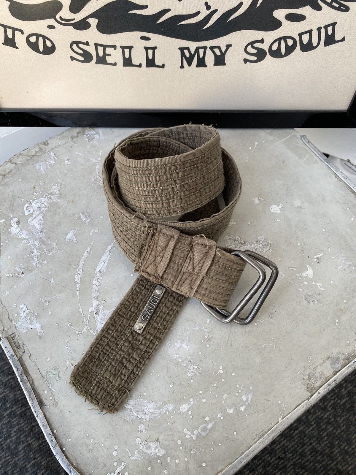 Japanese Brand Gaudi Japanese Style Knit Belt Avantgarde Grunge Y2K 90s Size ONE SIZE - 7 Thumbnail