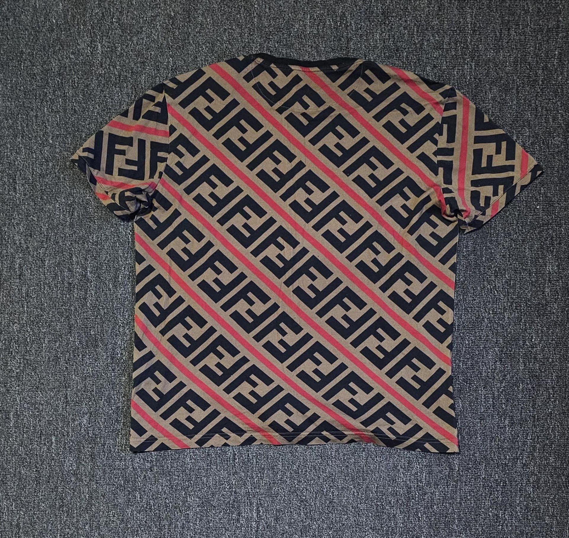 Fendi Fendi All-Over Print Short Sleeve T-Shirt, Size US L / EU 52-54 / 3 - 4 Thumbnail