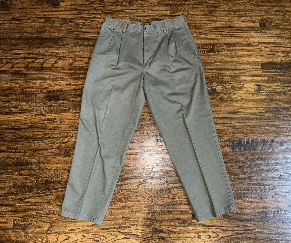 Ralph Lauren Oak Creek Vintage 90s Green Pleated Khaki Dress Pant 36x30 Size US 36 / EU 52 - 1 Thumbnail