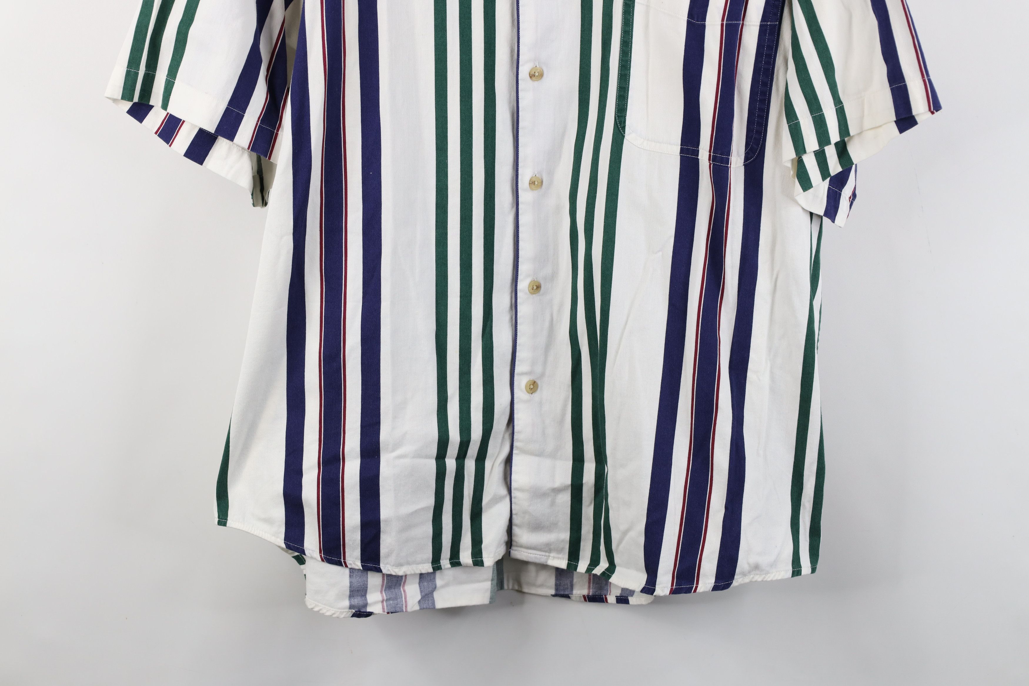 Vintage Vintage 90s Streetwear Block Short Sleeve Button Down Shirt Size US XL / EU 56 / 4 - 3 Thumbnail