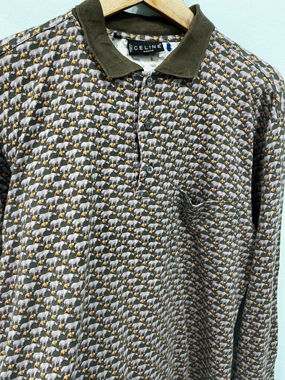 Celine Vintage Celine Full Print 🐻 Bear Motif Size US L / EU 52-54 / 3 - 5 Thumbnail
