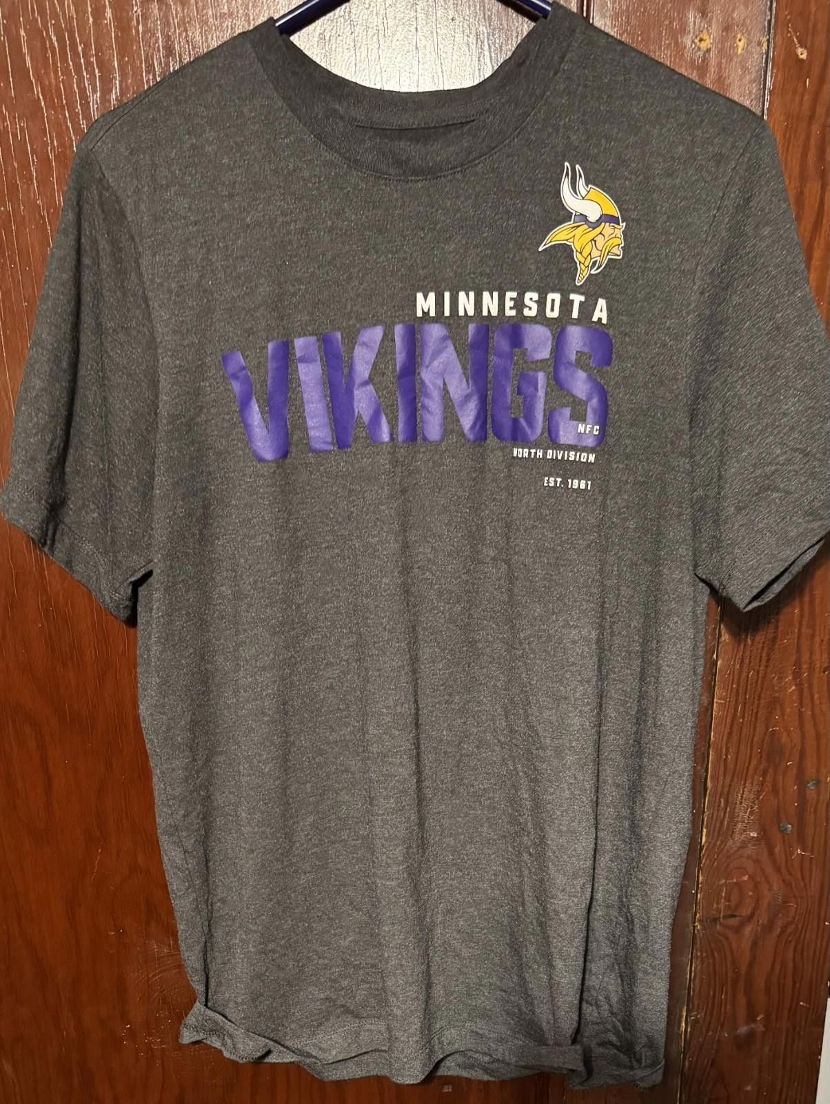 Nike Minnesota Vikings Nike Gray S/S T Shirt Men's Size L Size ONE SIZE - 1 Thumbnail