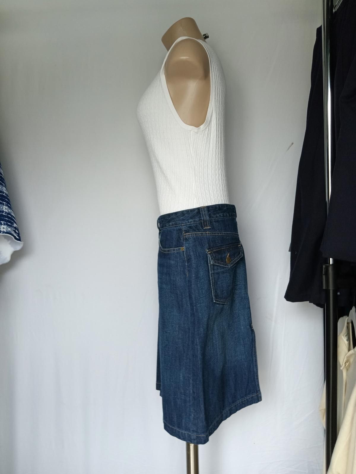 Designer Drew's Jeans Women's Denim Skirt Size 32" / US 10 / IT 46 - 2 Thumbnail