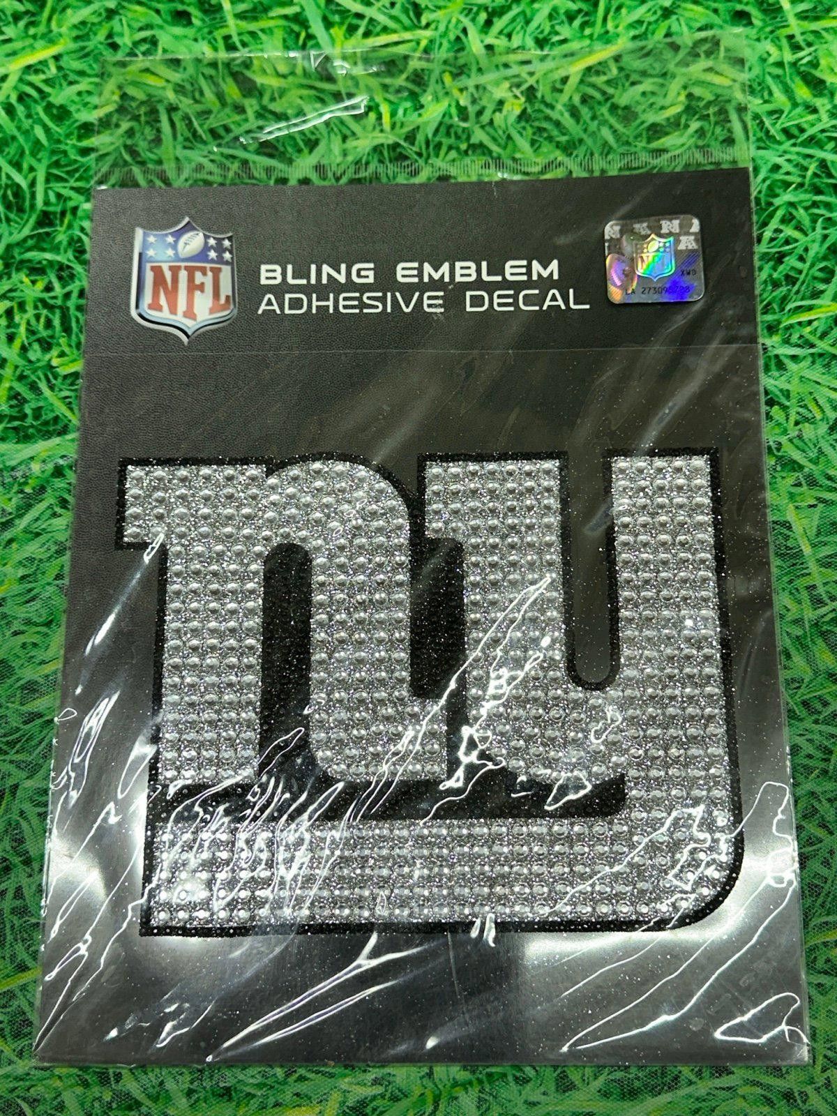 NFL New York Giants Auto Emblem [NEW] NFL Glitter Decal Sticker Size ONE SIZE - 1 Thumbnail