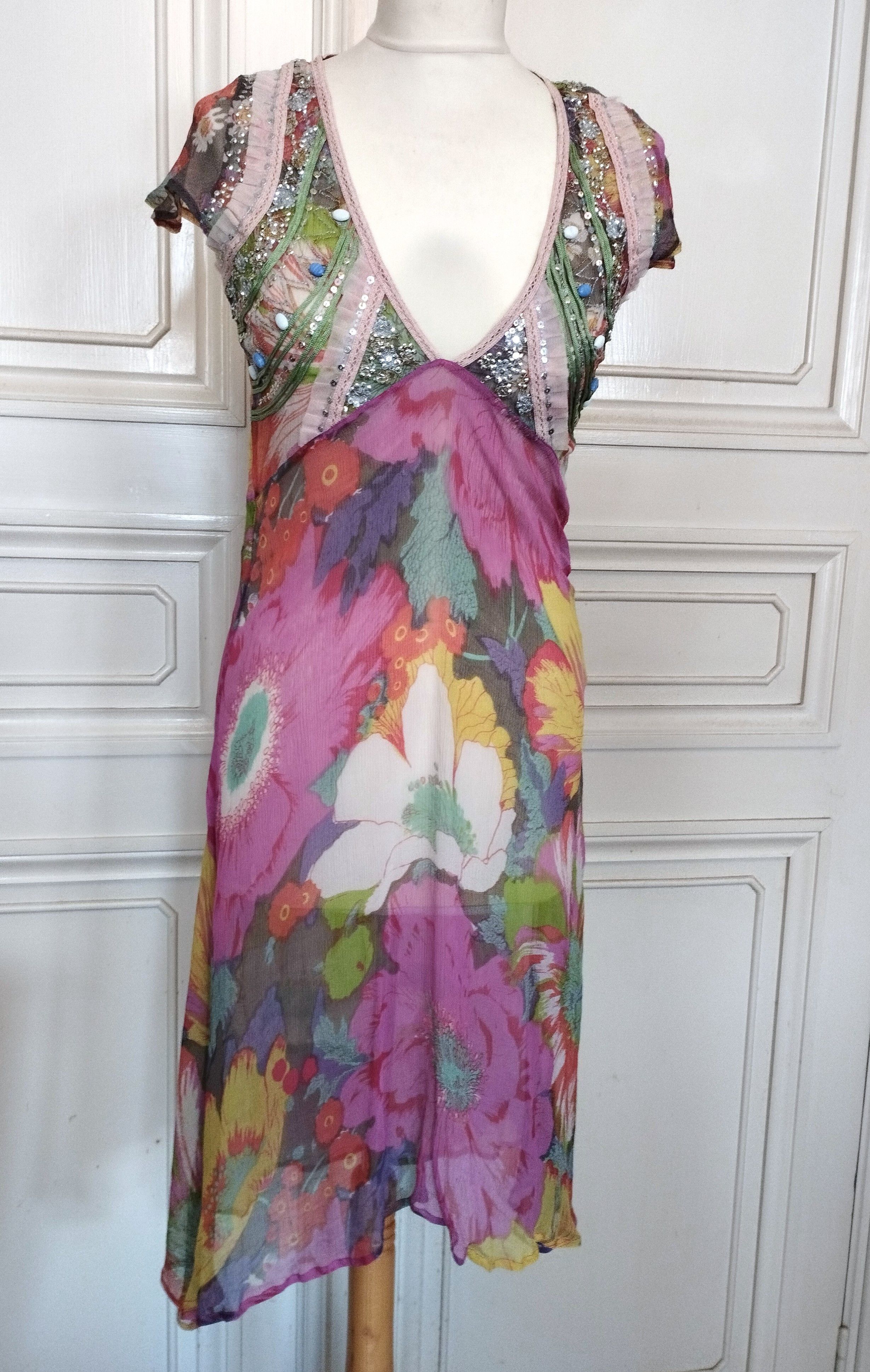 Antik Batik Antik Batik Robe Voile de Soie Rose Cocktail TS 36 Size S / US 4 / IT 40 - 1 Thumbnail