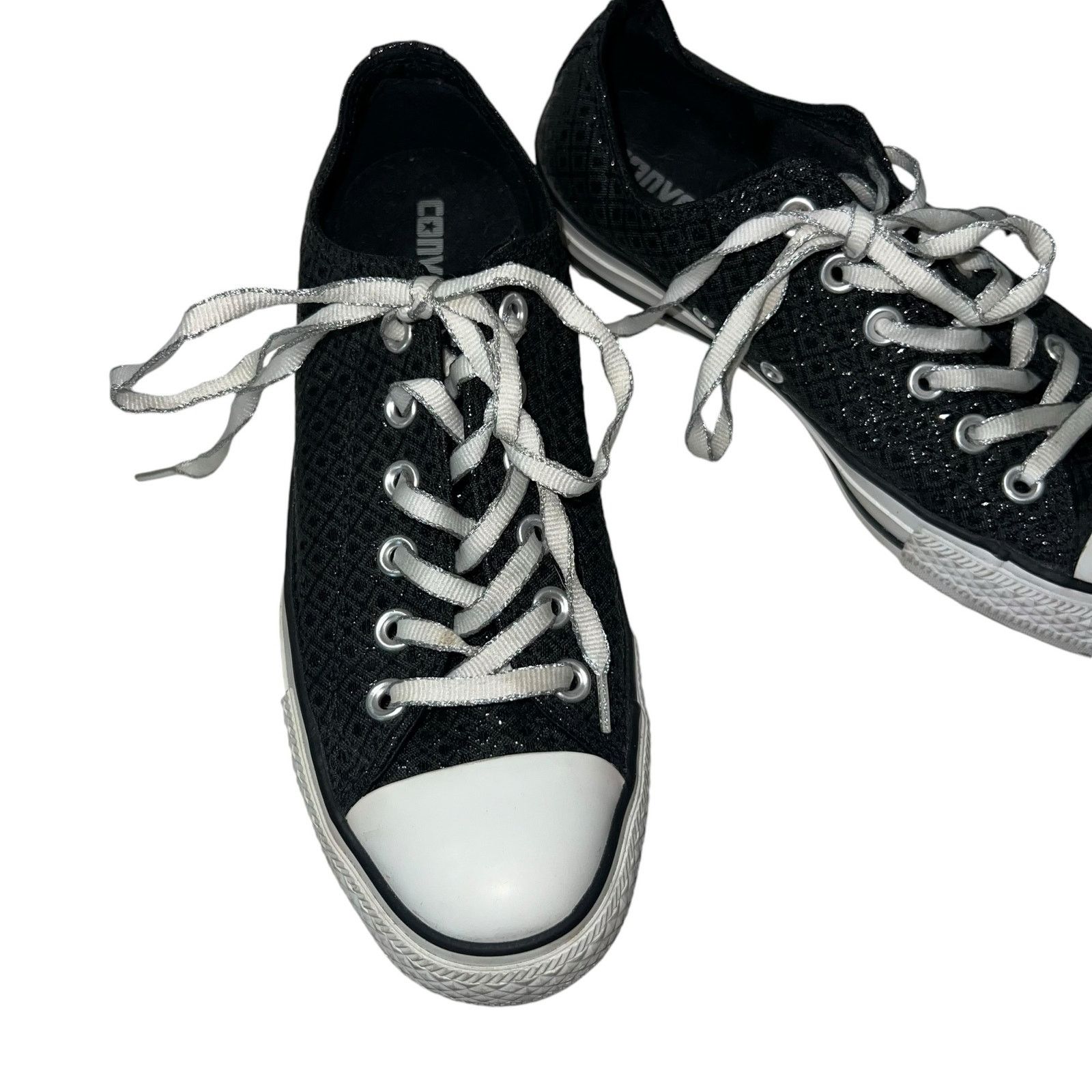Converse CONVERSE CT All Star Black Beluga Diamond Low Tops SZ 8 Size US 8 / IT 38 - 3 Thumbnail