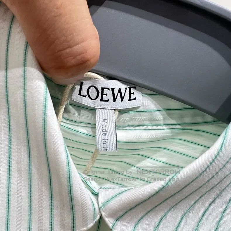 Loewe Loewe Light blue and white striped long-sleeved shirt, cot Size XXS / US 00 / IT 34 - 2 Thumbnail