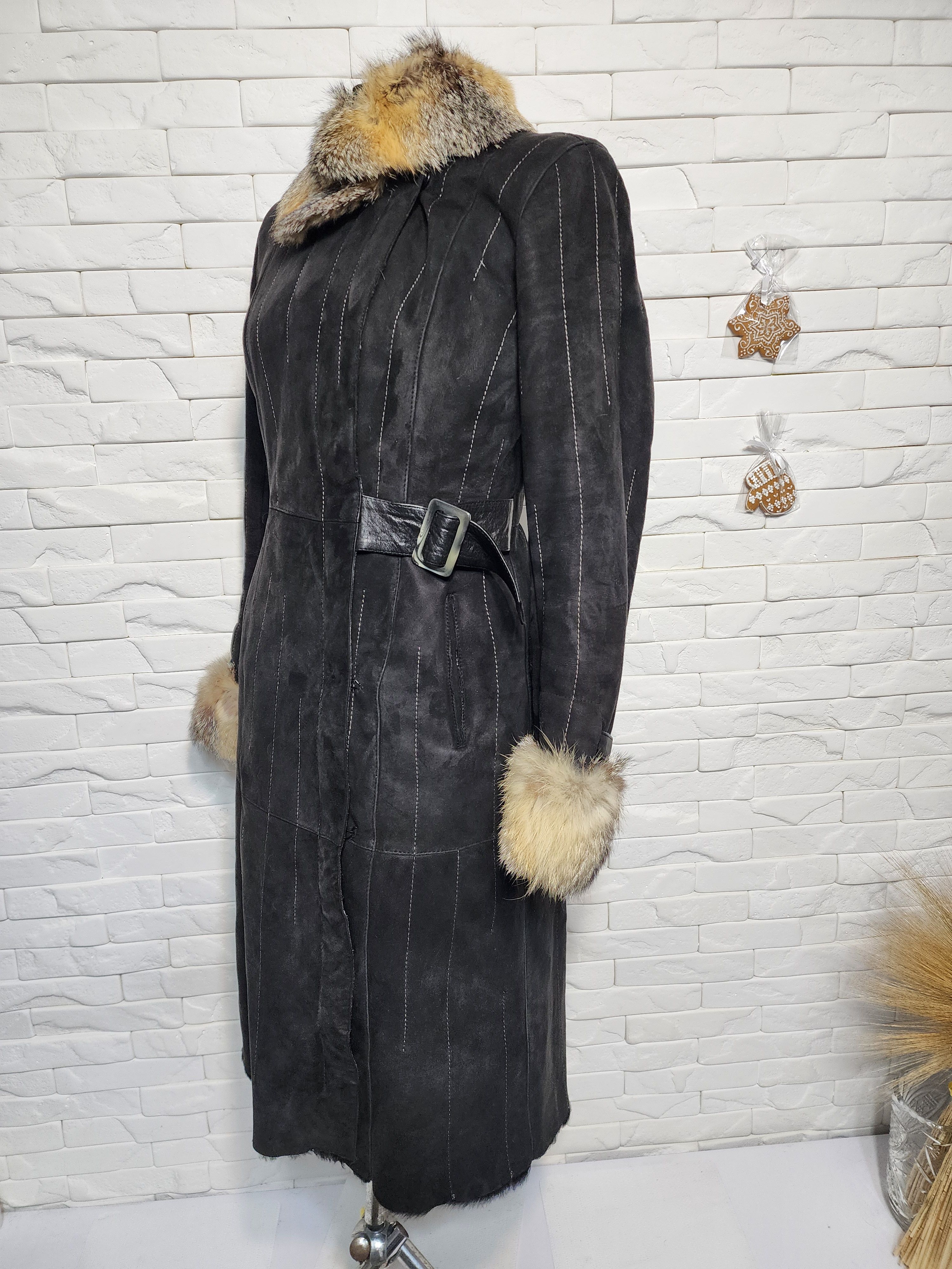 Furla Black Sheepskin Coat: Women's Genuine Fur, Size S / US 4 / IT 40 - 2 Thumbnail