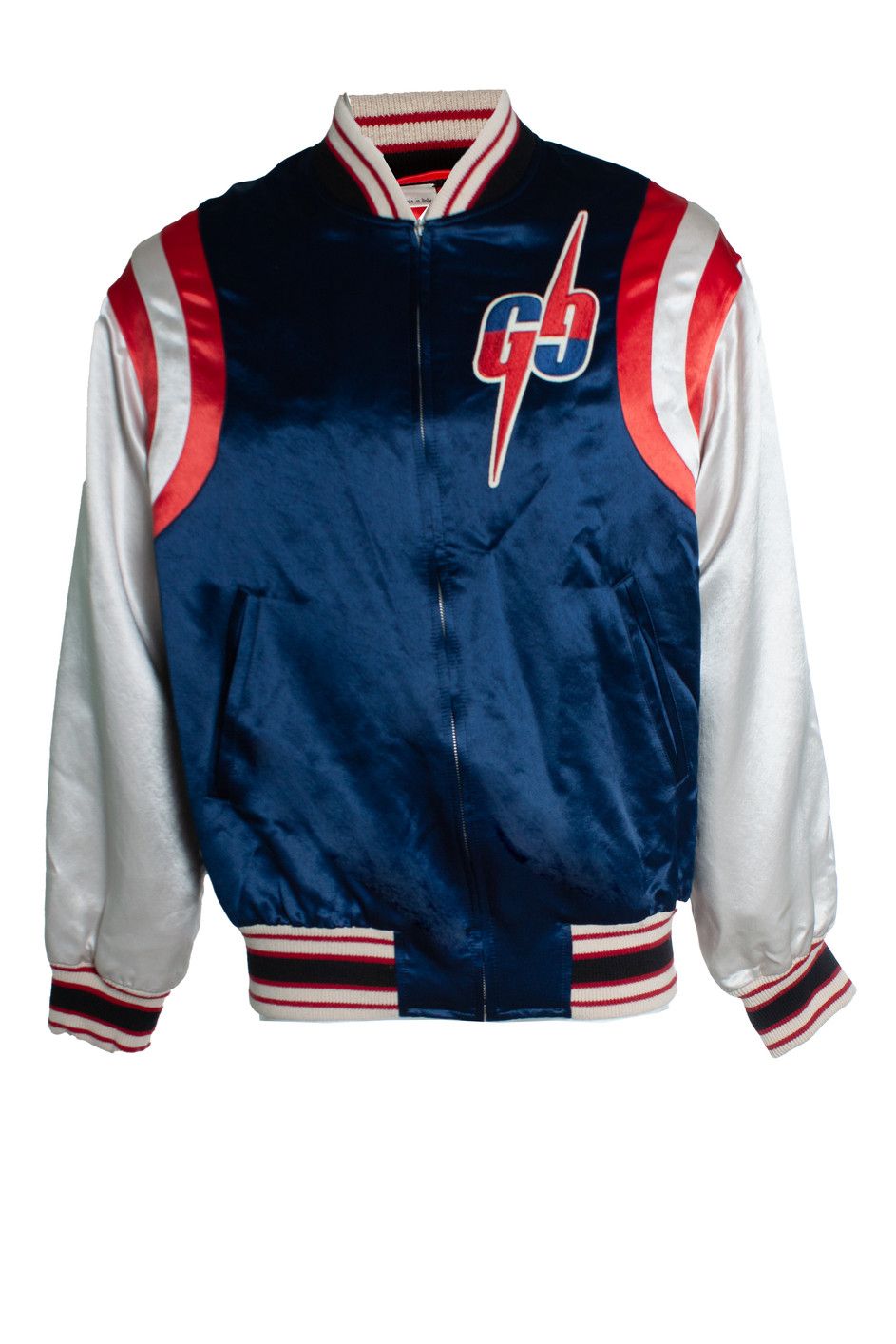 Gucci Gucci, Gucci blue acetate jacket with GG blade Size US S / EU 44-46 / 1 - 1 Thumbnail