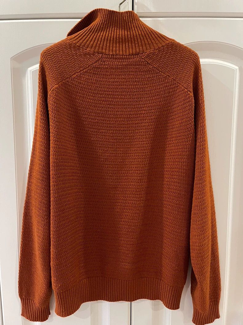 Loro Piana LORO PIANA Knitted Polo shirt in brick red Size US M / EU 48-50 / 2 - 2 Thumbnail
