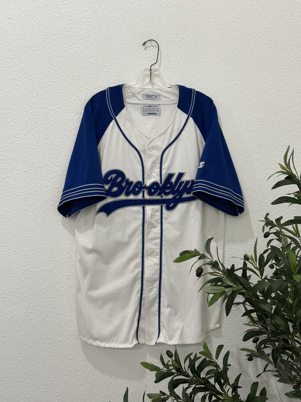 Vintage 90s Brooklyn Dodgers Tailsweep Starter Jersey XL
