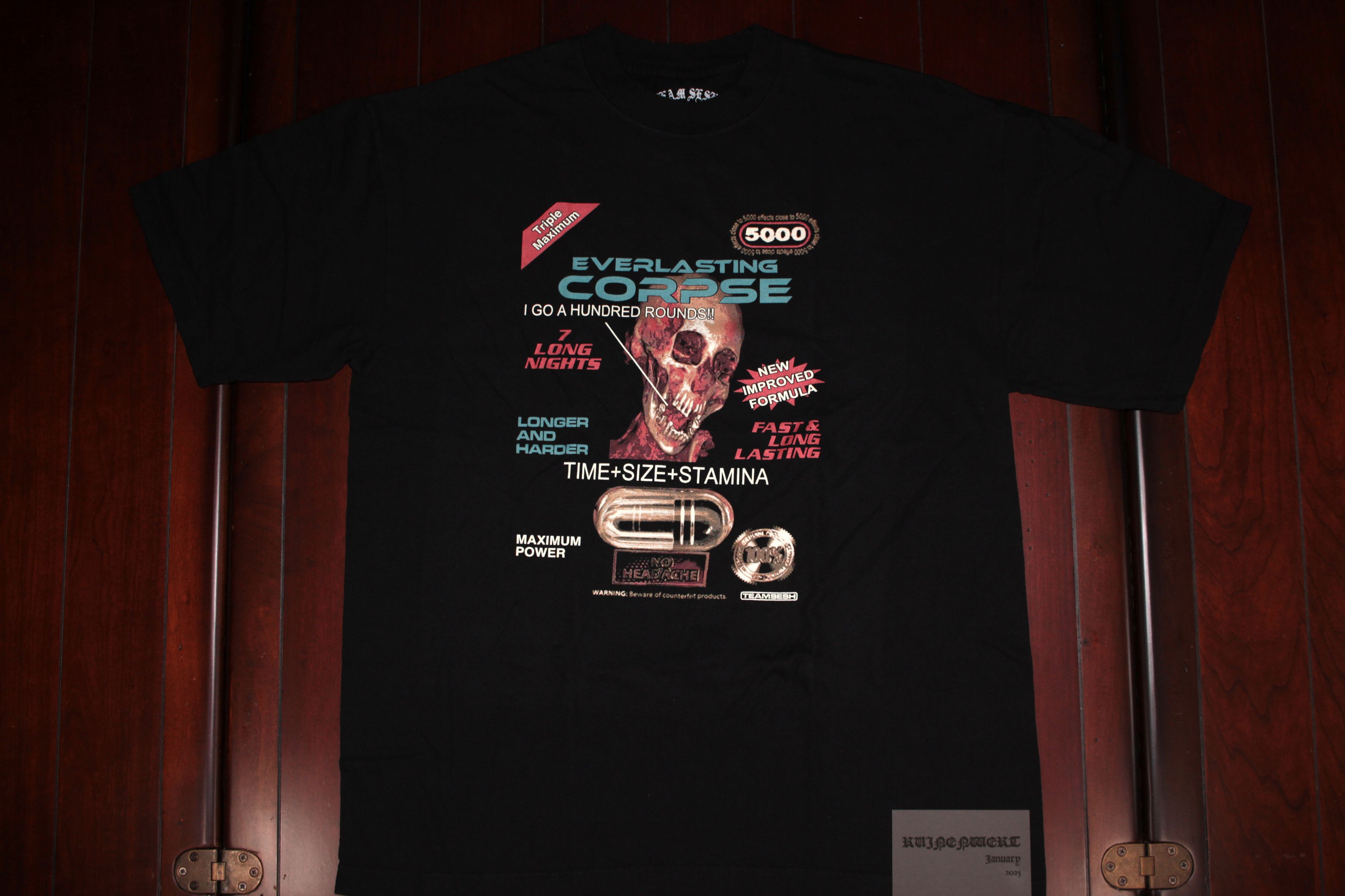 Bones × TeamSESH TeamSESH "EVERLASTING CORPSE" T-Shirt Size US L / EU 52-54 / 3 - 7 Thumbnail