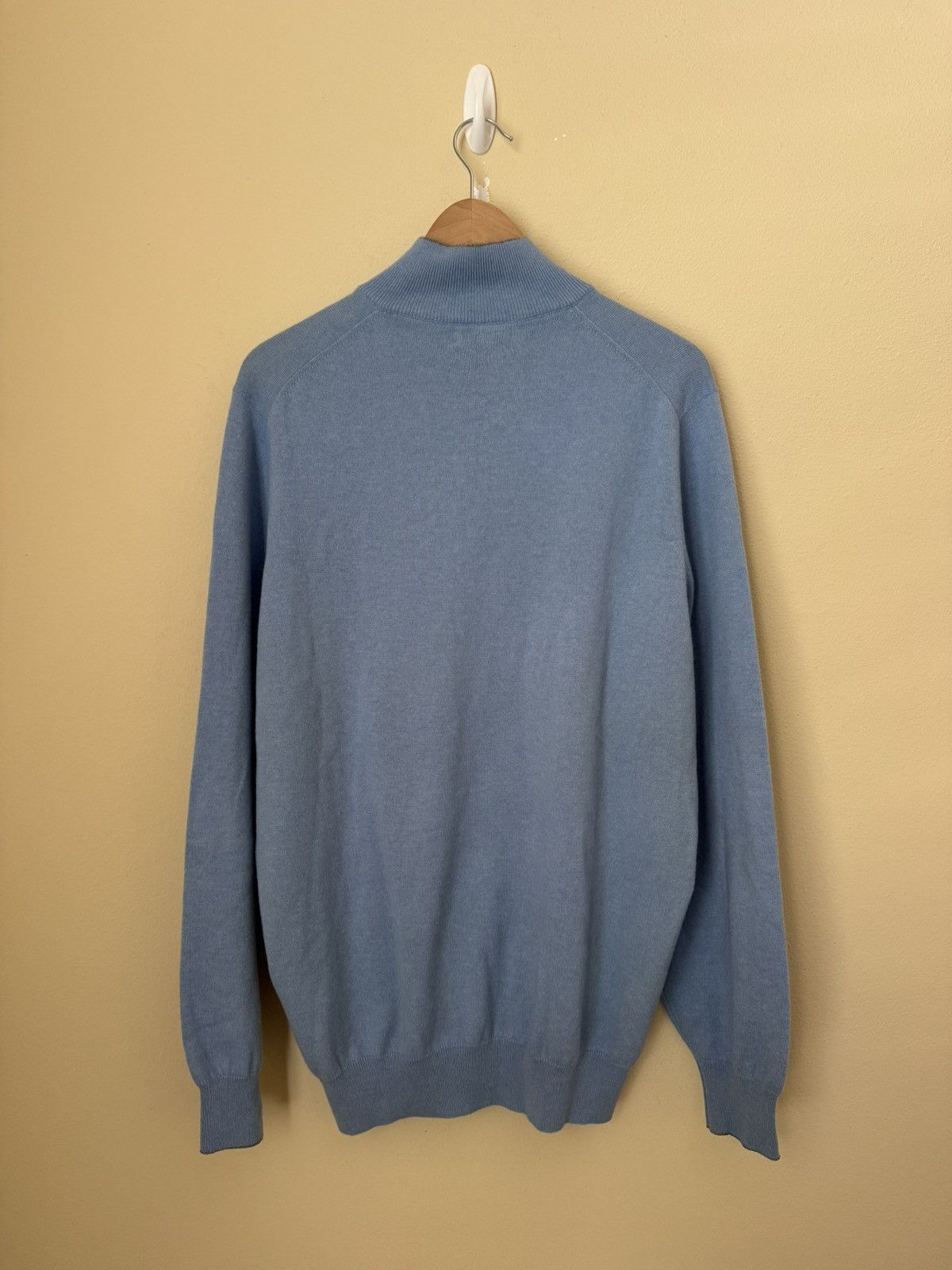 Brunello Cucinelli Brunello Cucinelli 100% Cashmere Quarter Zip Sweater Blue 56 Size US XL / EU 56 / 4 - 6 Thumbnail