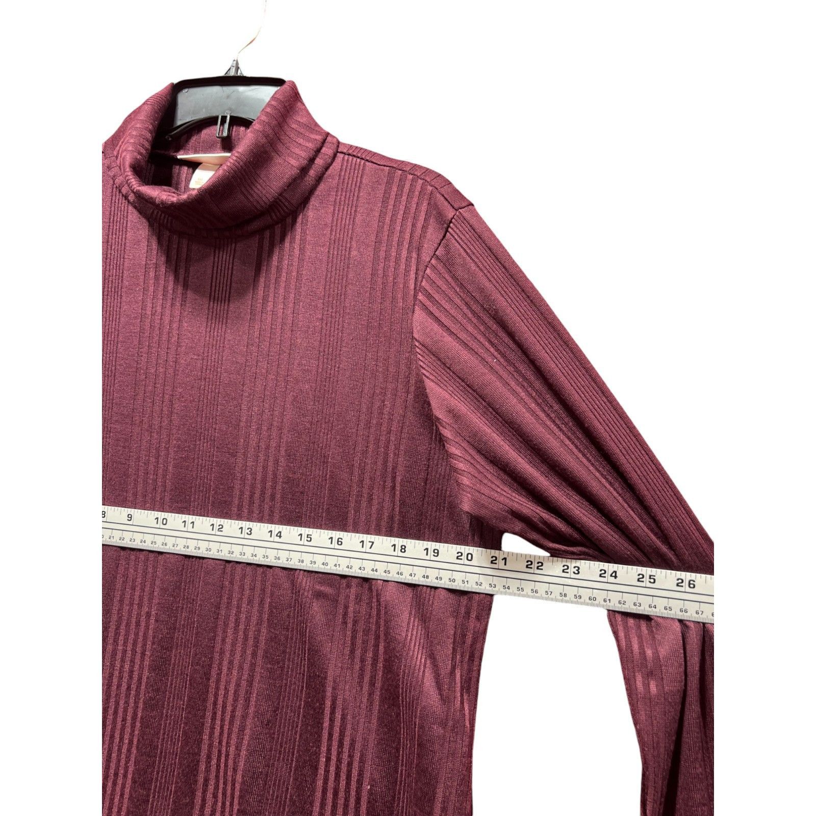 Other Knox Rose - Women's Long Sleeve Turtleneck Top - Plum - XXL Size XXL / US 16-18 / IT 52-54 - 4 Thumbnail