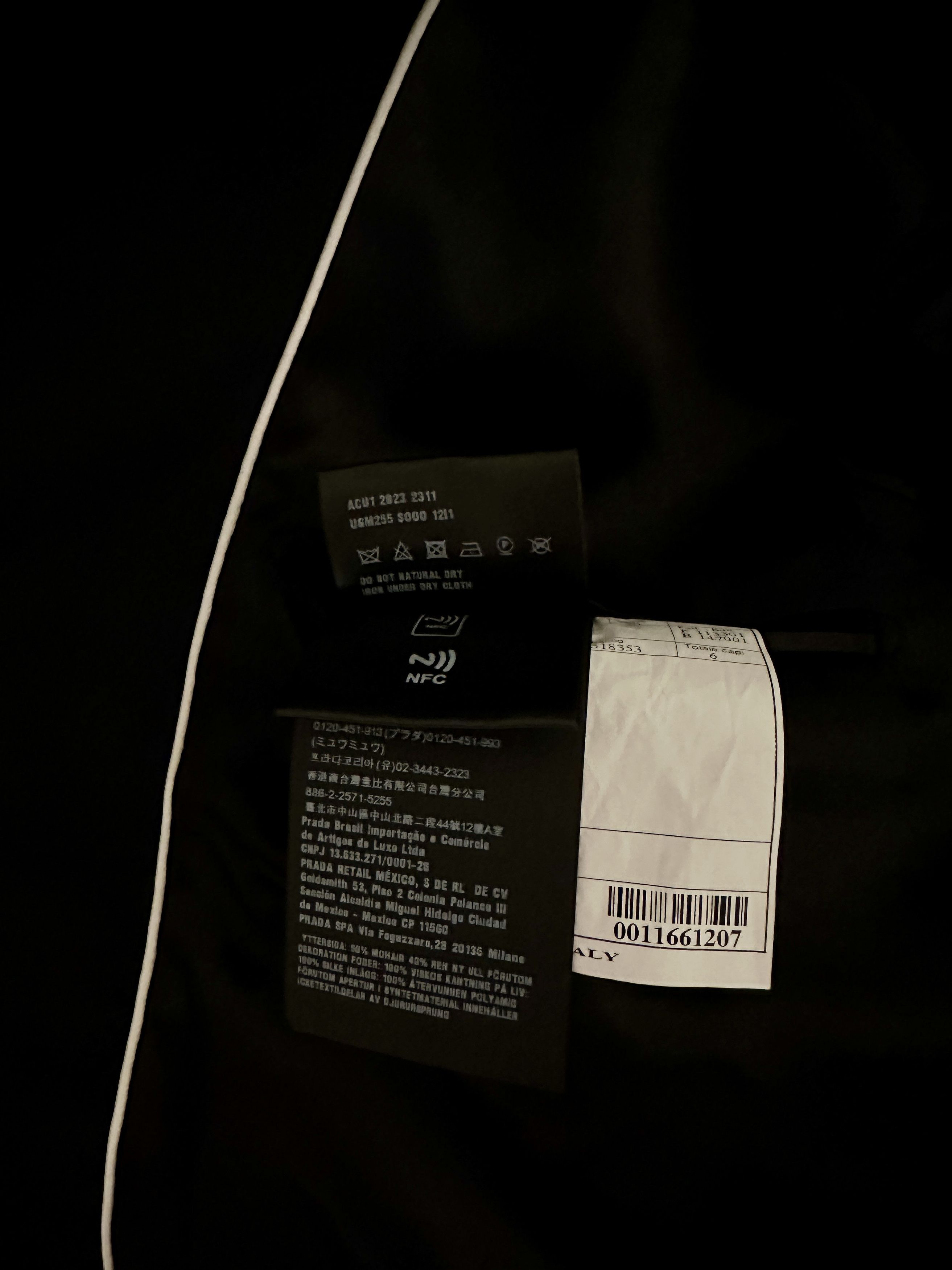 Prada Single-breasted Mohair Wool Collarless Jacket Size 50R - 7 Thumbnail