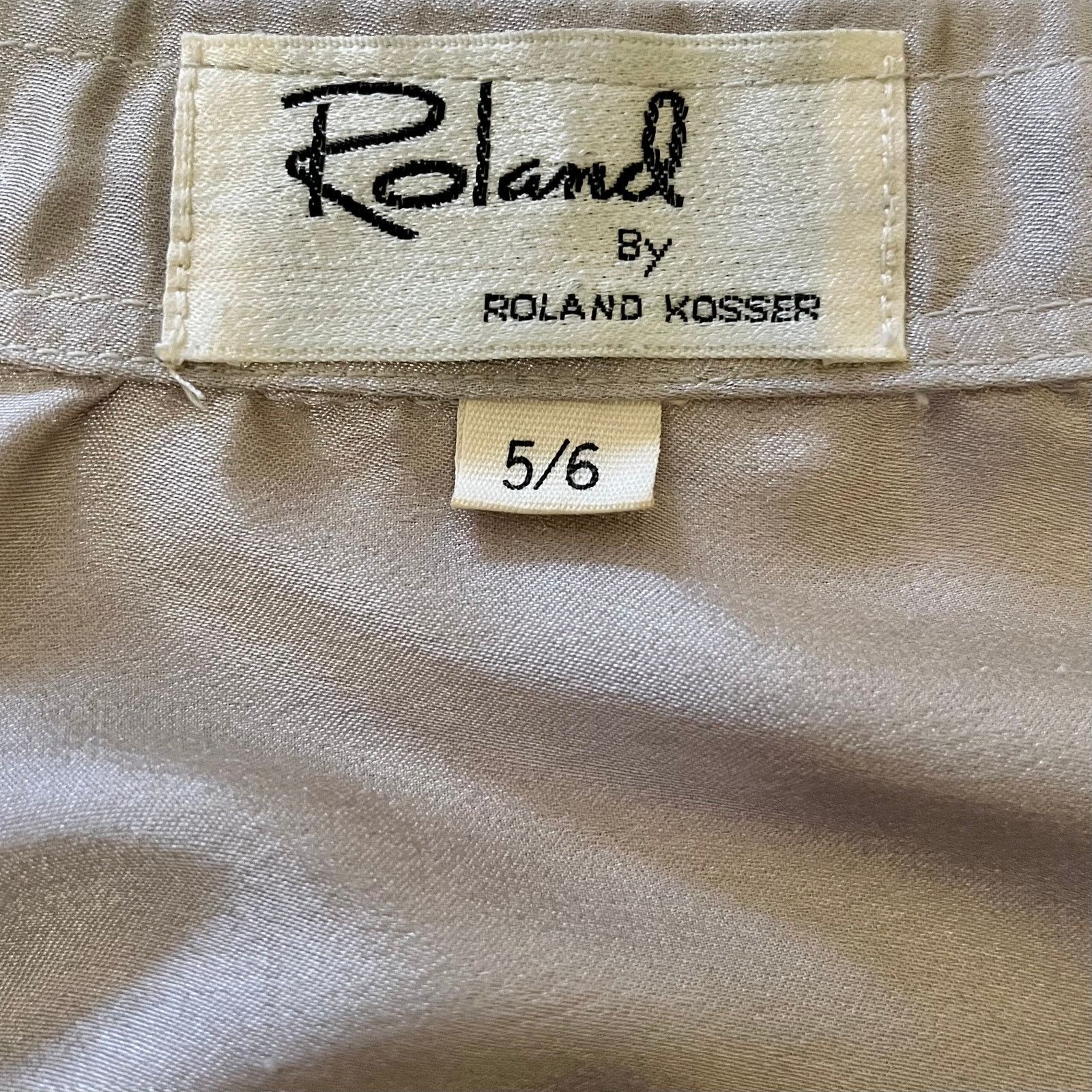 Vintage Vintage Roland by Roland Kosser Champagne Satin Blouse XS/S Size XS / US 0-2 / IT 36-38 - 4 Thumbnail