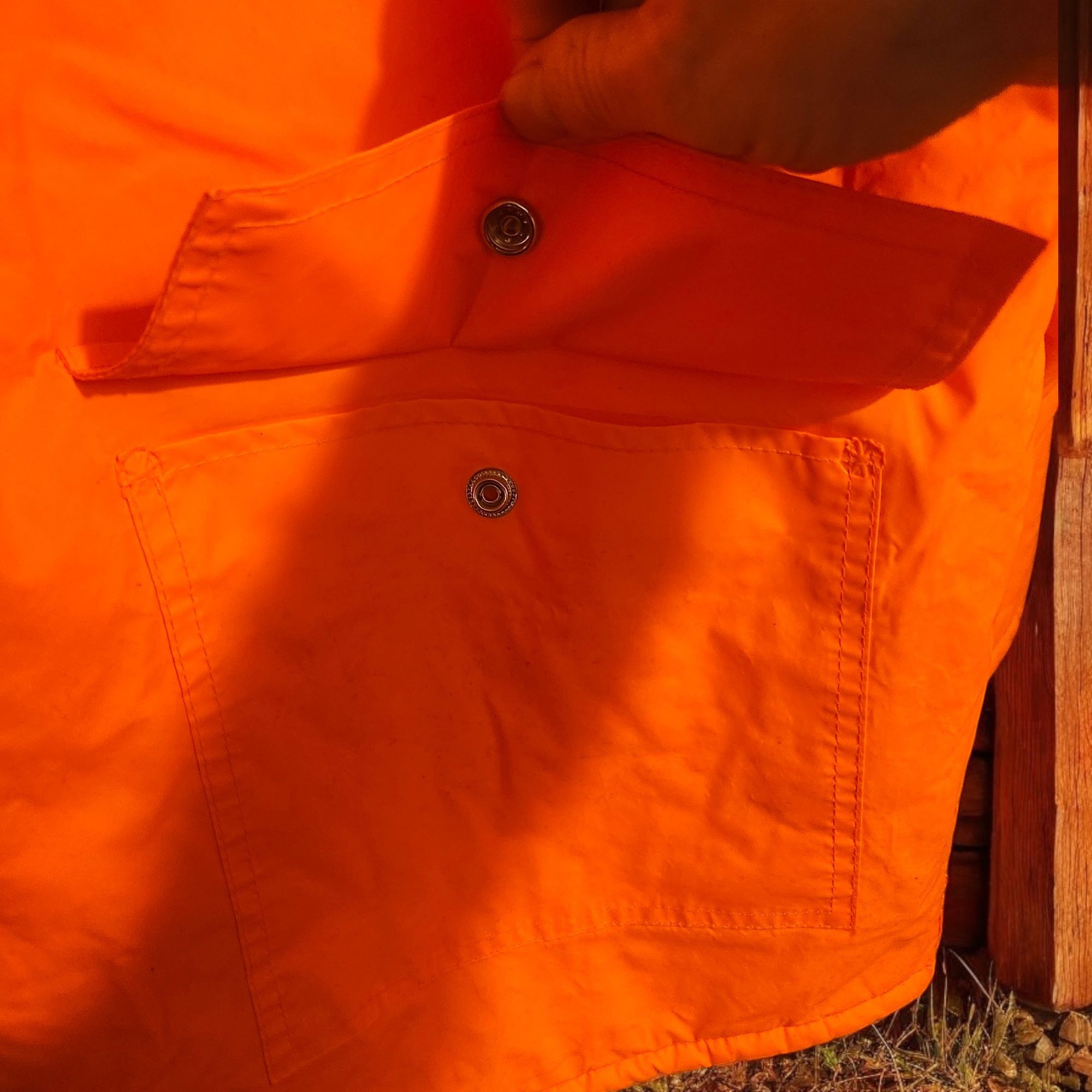 Vintage Bushmaster Orange Rain Jacket Hooded Vtg L Nylon & PVC Snap Size US L / EU 52-54 / 3 - 5 Thumbnail