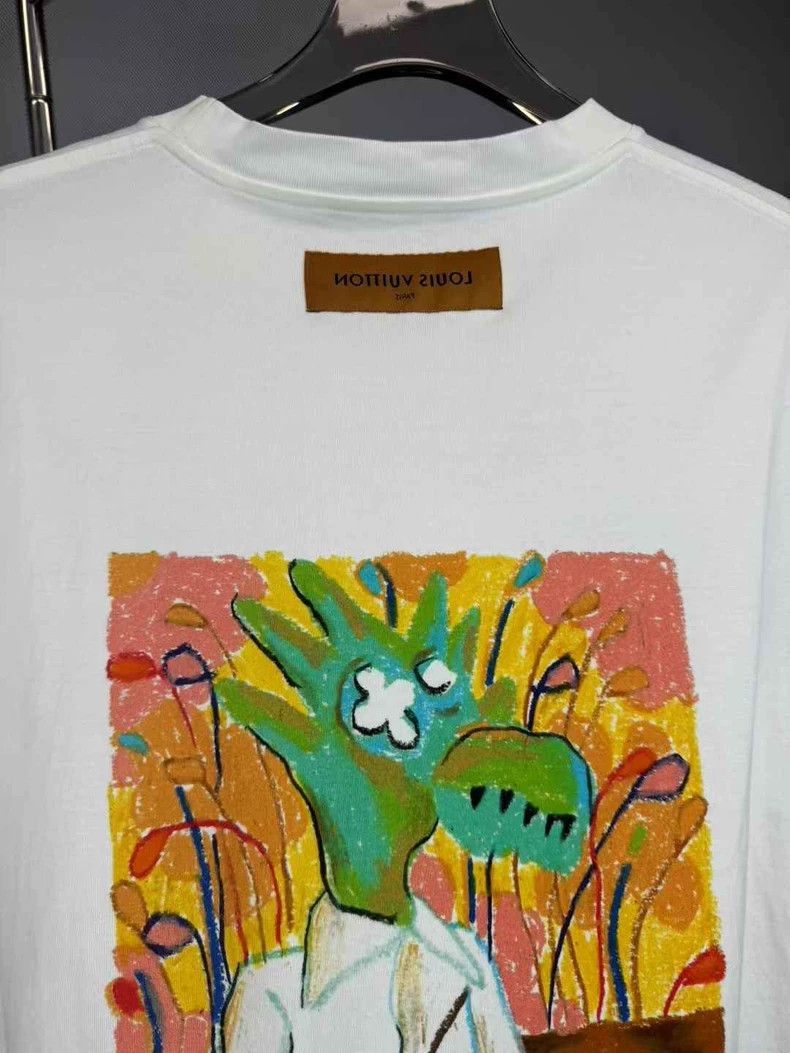 Louis Vuitton Louis Vuitton Little Dragon Man Comic Doodle Short Sleeves Size US L / EU 52-54 / 3 - 2 Thumbnail