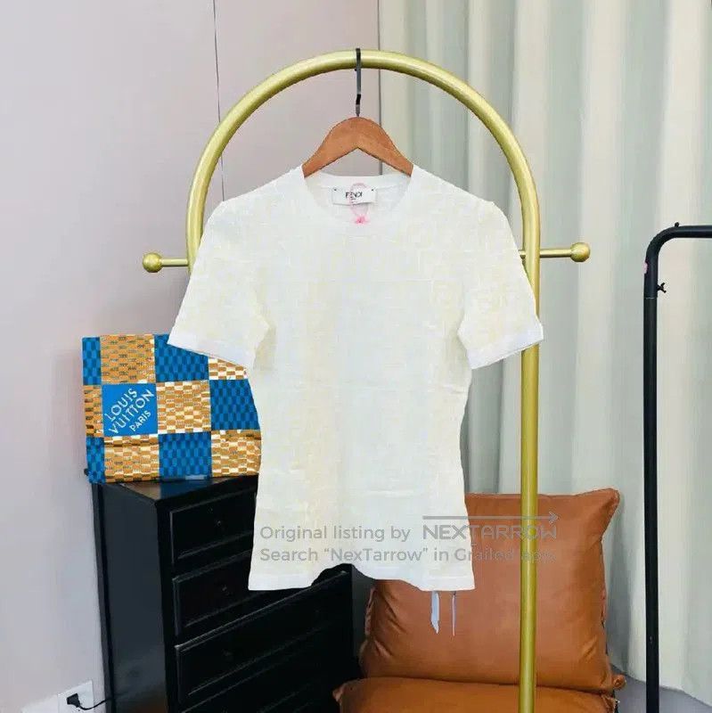 Fendi Fendi Yellow Nylon Women's T-Shirt . Size L / US 10 / IT 46 - 1 Thumbnail