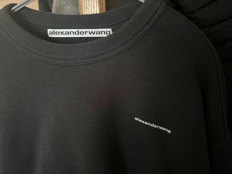 Alexander Wang Alexander Wang Round Neck Fleece Sweatshirt- Size XS / US 0-2 / IT 36-38 - 3 Thumbnail