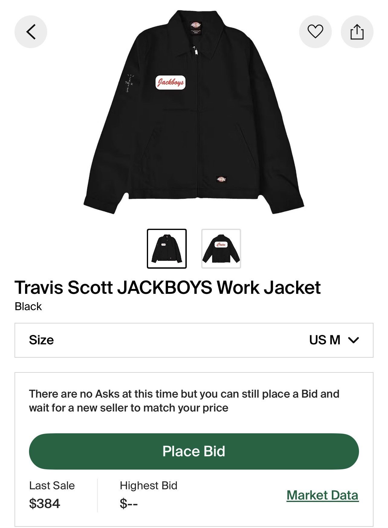 Travis Scott Travis Scott JACKBOYS Work Jacket Size US M / EU 48-50 / 2 - 1 Thumbnail