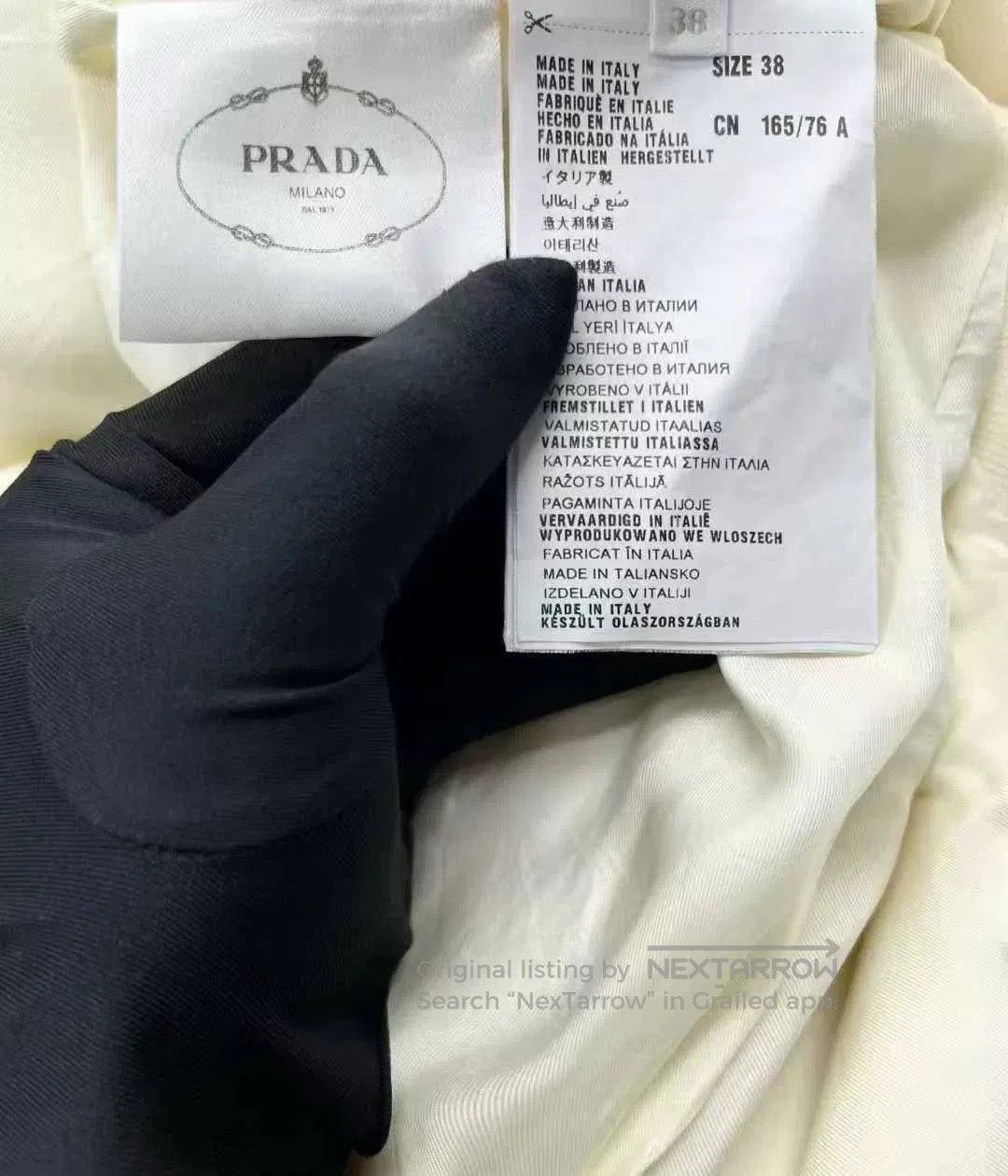 Prada Prada Cream Wool Blend Long Coat. Size M / US 6-8 / IT 42-44 - 4 Thumbnail