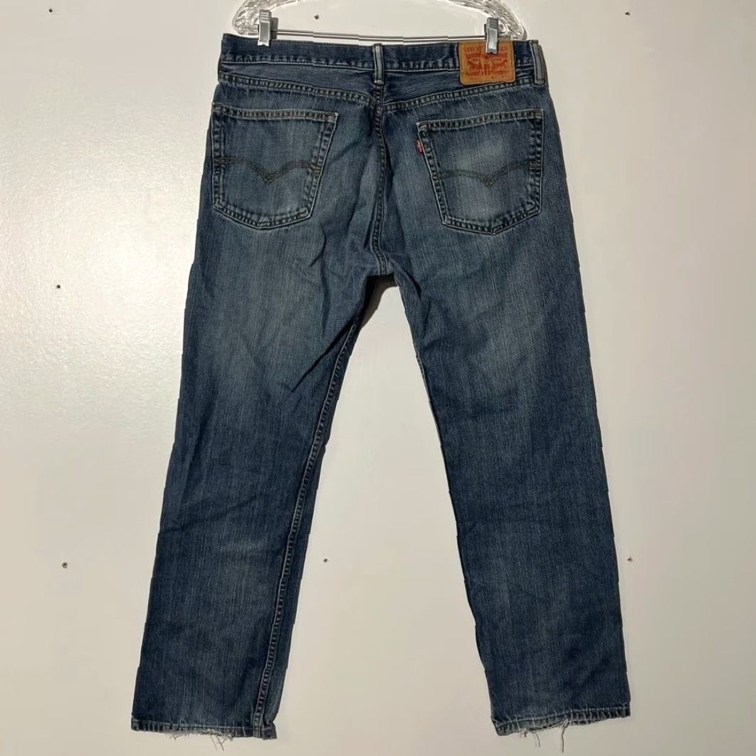Levi's Levi's 505 Regular Fit Straight Jeans Mens 36x30 Medium Blue Denim M62 Size US 36 / EU 52 - 5 Thumbnail