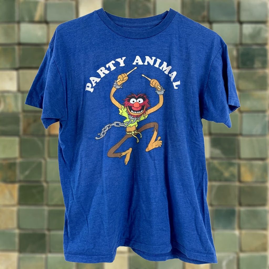 Disney Disney The Muppets Party Animal Blue Tee T-Shirt Chest 40" Medium Size US M / EU 48-50 / 2 - 1 Thumbnail