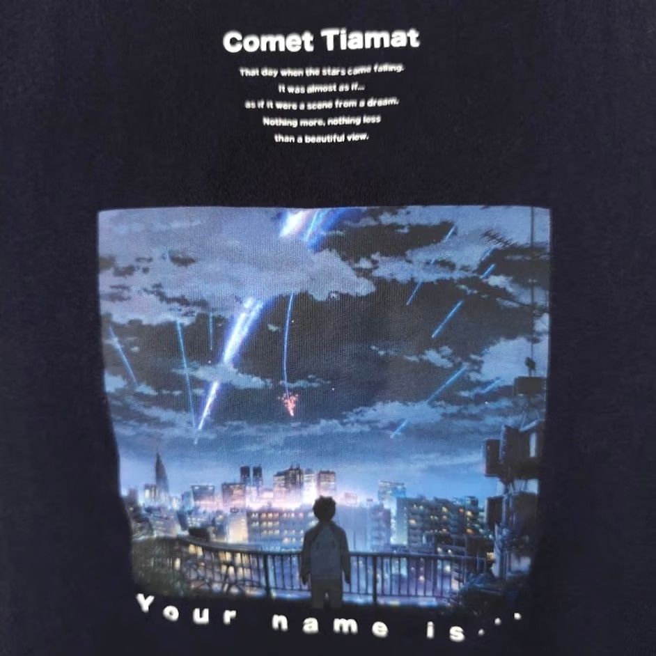 Uniqlo Uniqlo Your Name T Shirt Mens Small Black Makoto Shinkai Comet Tiamat Japanese Anime Movie Shirt Mens Short Sleeve Crew Neck Cotton Size US S / EU 44-46 / 1 - 3 Thumbnail