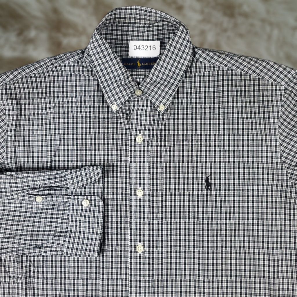 Ralph Lauren Ralph Lauren Shirt Mens XL Black Plaid Button-Up Casual Long Sleeve Polo Logo - Classic American Preppy Style (Button-Down) Size US XL / EU 56 / 4 - 1 Thumbnail