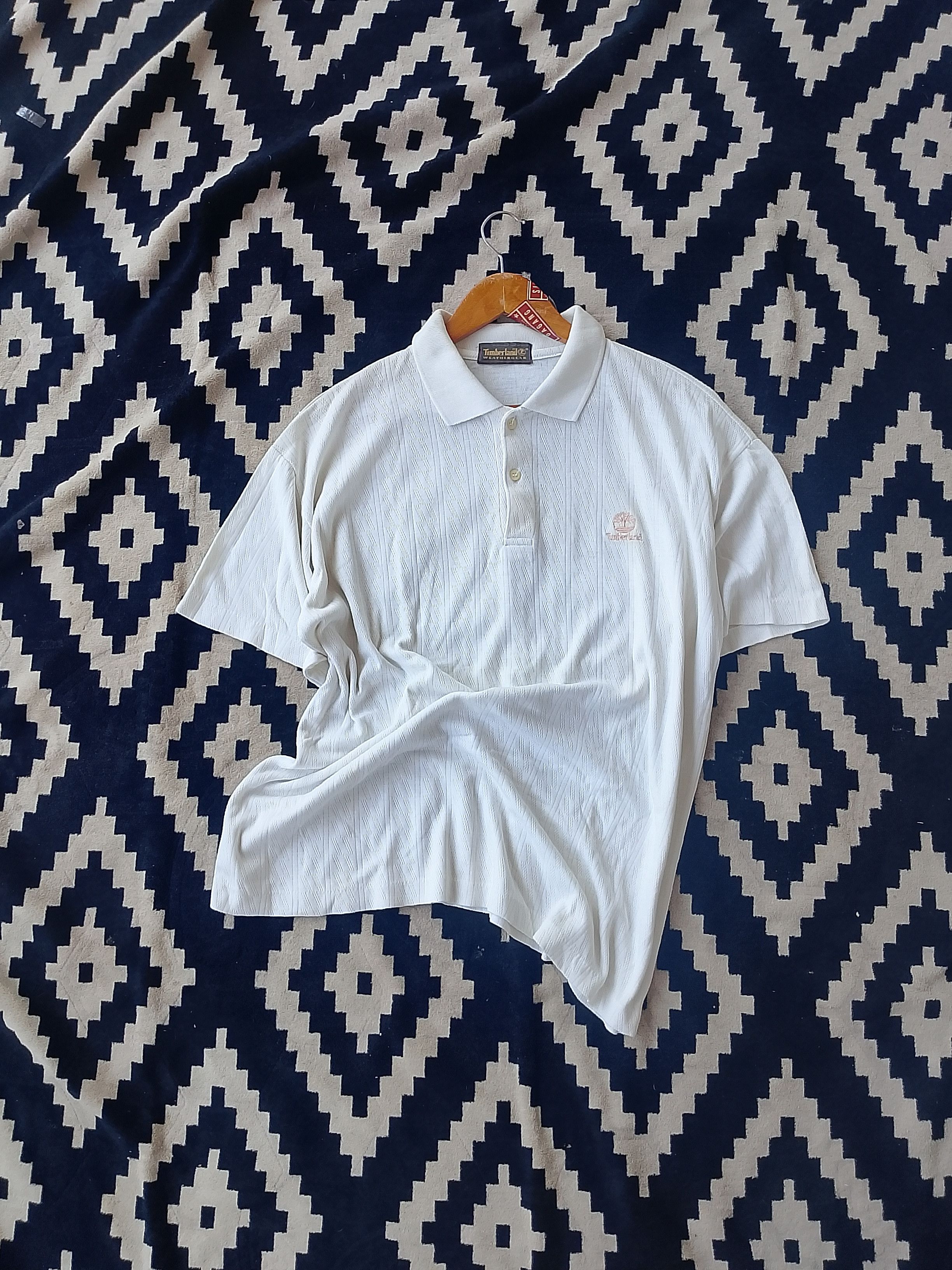 Timberland Vintage Timberland Textured Cotton Polo Old Money Aesthetic Size US L / EU 52-54 / 3 - 1 Thumbnail