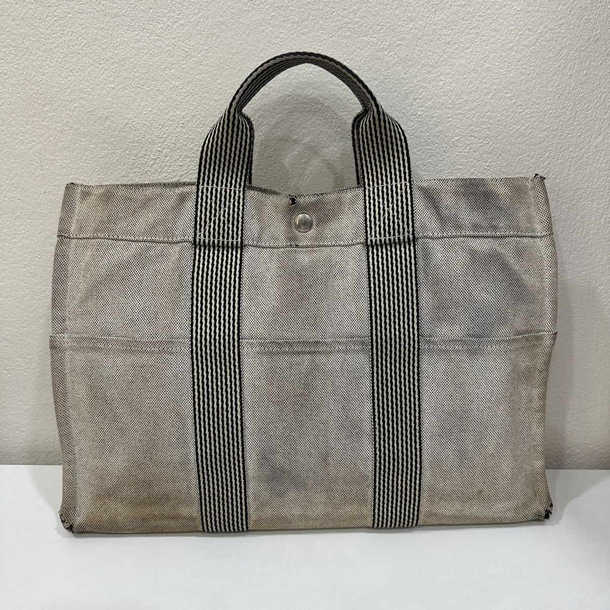 Hermes ‼️LASTDROP‼️ HERMES FOURRE TOUT MM DIRTY CANVAS HAND TOTE BAG Size ONE SIZE - 3 Thumbnail