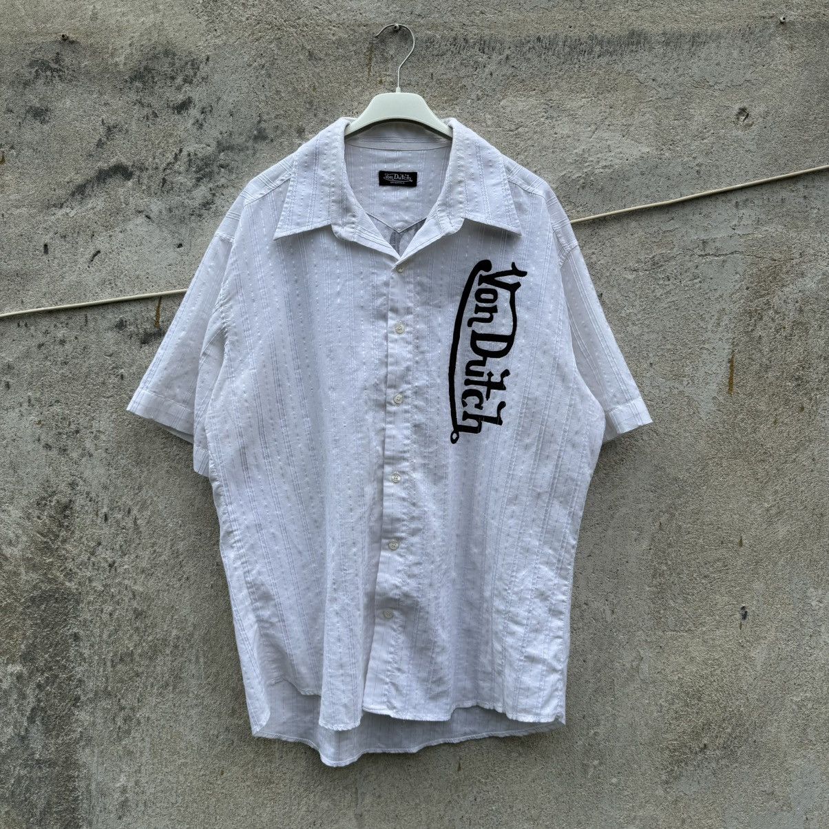 Von Dutch Vintage Von Dutch Logo Seersucker Shirt y2k swag drip boxy Size US L / EU 52-54 / 3 - 1 Thumbnail