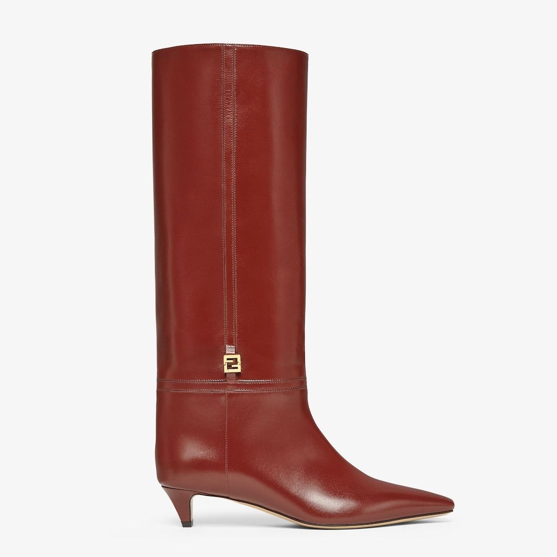 Fendi o1s1wg111025 F Fold Boots in Dark Red Size US 8 / IT 38 - 1 Thumbnail