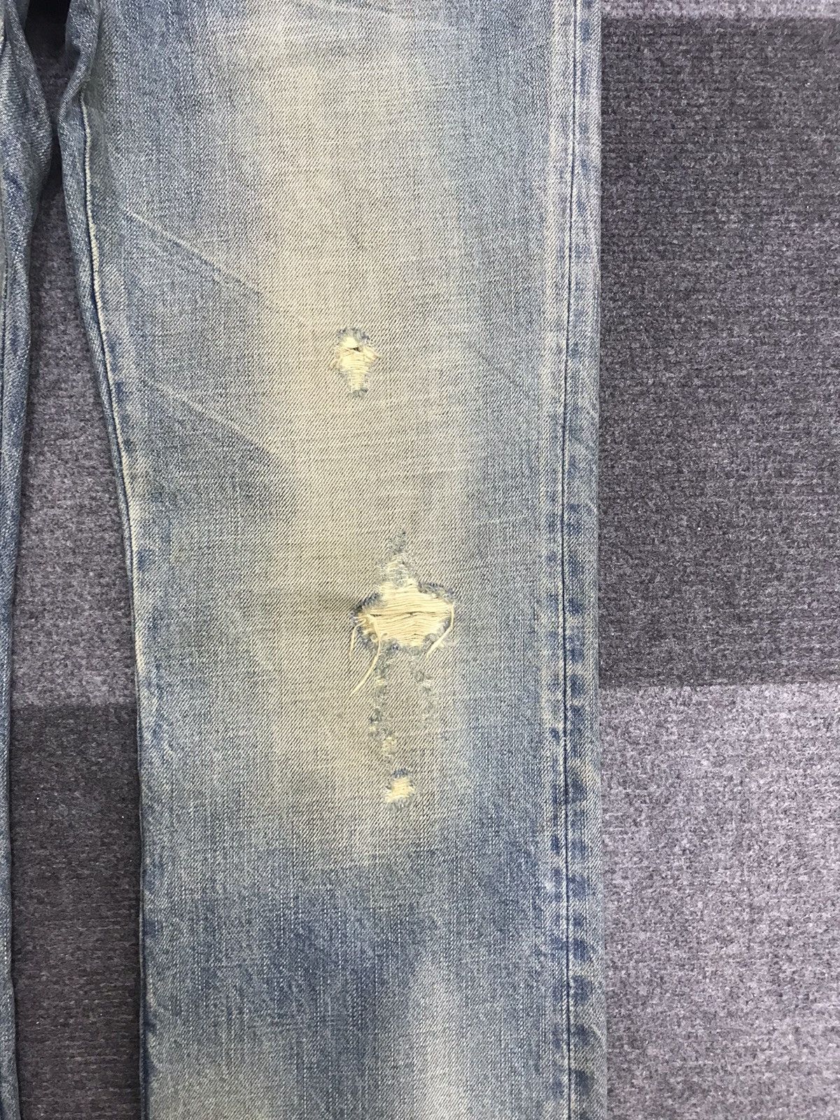 Japanese Brand 💥FLARE💥ARCHIVAL RICO STONE WASH DISTRESSED DENIM F132 Size US 32 / EU 48 - 5 Thumbnail
