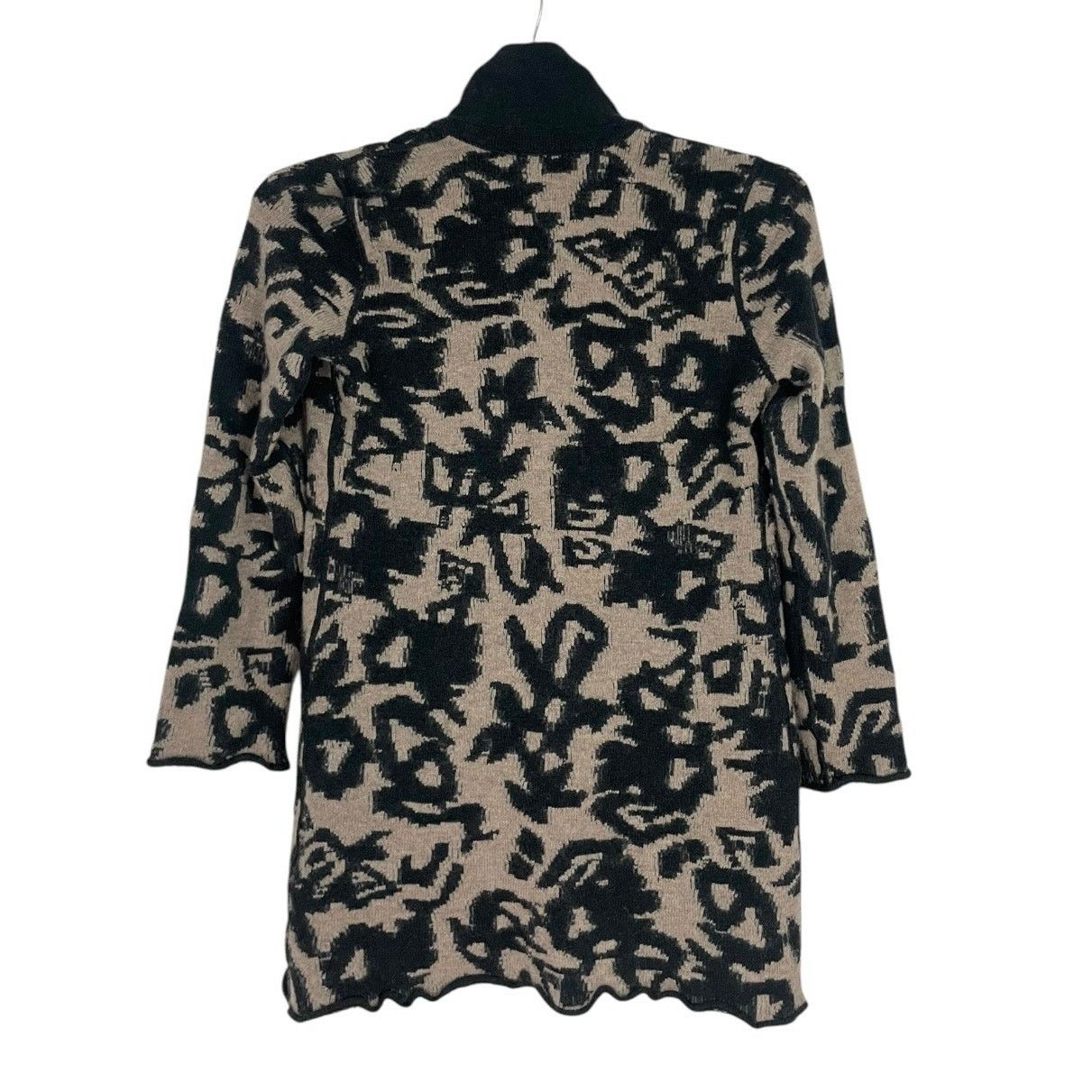 Other Vintage Black & Beige Button Down Long Cardigan Sweater Size S / US 4 / IT 40 - 6 Thumbnail