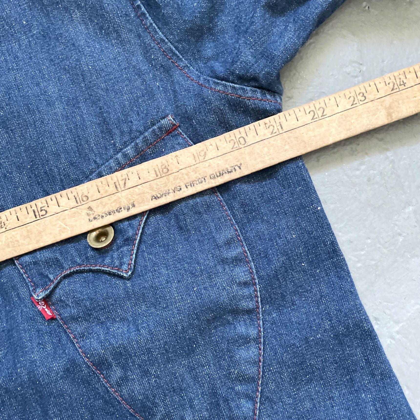 Levi's VINTAGE Levi’s Engineer Band Collar Chore Work Jacket 1990s Men’s L Blue Engineer 90s Workwear Mens Jacket Size US L / EU 52-54 / 3 - 3 Thumbnail